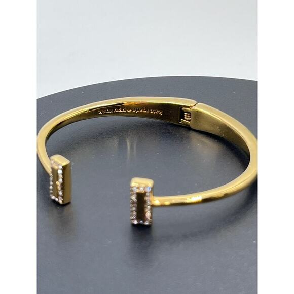 Kate Spade New York Raise the Bar Pave Ends Hinged Bangle Bracelet - Picture 2 of 11